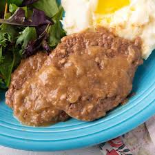 Baking cube steaks in a creamy mushroom. Cube Steak With Onion Gravy Retro Recipe Box