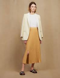 Get the best deals on knit skirts and save up to 70% off at poshmark now! Manuelle Gold Sandro Paris Com Long Knit Skirt Womens Skirt Pleated Long Skirt