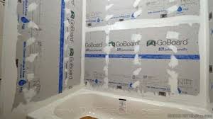 Step By Step Tutorial With Video On How To Install Goboard Tile Backer Board Around Tub Walls Goboard Tile Backer Is A Lightweight Tub Tile Shower Tile Shower