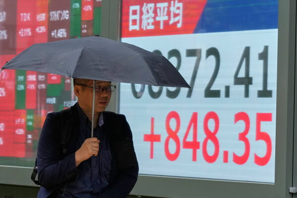Global shares mostly rise on AI-related buying as oil prices fall; U.S. futures edge up ahead of producer price index data
