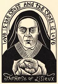 Saint Therese of Lisieux Icon Doctor of the Church Mystic Original Block  Print