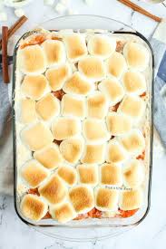 Nov 08, 2019 · french toast is all about contrasting textures — soft, custardy bread snuggled beneath a crispy, toasted exterior — and this breakfast bake is no exception. Sweet Potato Casserole With Marshmallows Num S The Word