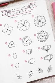 17 Amazing Step By Step Flower Doodles For Bujo Addicts Crazy Laura In 2020 Bullet Journal Doodles Flower Doodles Doodle Art Journals