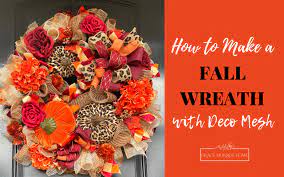 This listing is for red & green deco poly mesh ribbon 10.5 x 15 feet. Diy Fall Wreath With Deco Mesh Grace Monroe Home