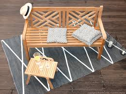 Salon de jardin contemporain bois teck table de jardin pieds tréteaux 180x100cm + 2 bancs 3 places bergen. 60 Bancs De Jardin Pour Profiter De L Ete Elle Decoration
