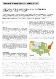 And people are finding them getting into their houses, especially in the spring and in the fall and. Pdf Pest Status Of The Brown Marmorated Stink Bug Halyomorpha Halys In The Usa