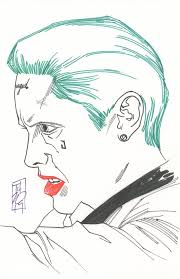 Can i request a jared leto joker imagine where joker forgets your anniversary and when he comes. Tom Hodges The Joker Jared Leto Suicide Squad Signed Original 5 5 X 8 5 Drawing On Paper