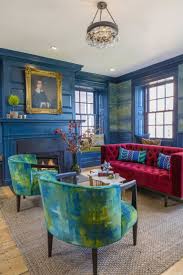 How To Rock A Peacock Blue Living Room The Merchant Hotel Via Hotel Chic Peacock Blue Living Room Peacock Living Room Blue Living Room