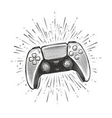 Heck, what's not to love about video games? Game Controller Video Gamepad Sketch Royalty Free Vector