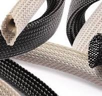 PPS Expandable Braided Sleeving - 60, grey, 25