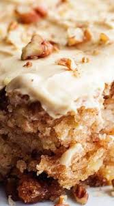 Apple Pecan Spice Cake With Brown Sugar Cream Cheese Frosting Spiced Pecans Yummy Cakes Eat Dessert