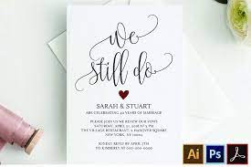 Wedding Invitations Editable Template Wedding Vow Renewal 356146 Card And Invites Design Bundles Wedding Vows Renewal Vow Renewal Invitations Vows