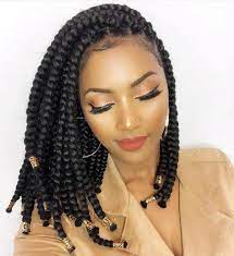 Bald Haircut Style And Makeup Inspiration For All You Daring Black Women Crochet Braids Hairstyles African Braids Hairstyles Hair Styles