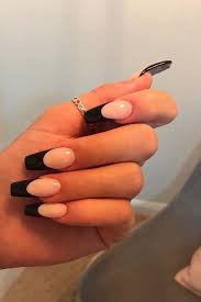 55 Trendy Black French Tip Nails You Will Love In 2020 French Tip Nails French Tip Gel Nails French Tip Acrylic Nails