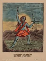Parashurama, Sixth Avatar of Vishnu - Hindu Art Studio, Calcutta c1880's - Old  Indian Arts