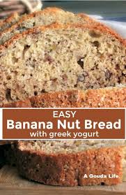 Easy Banana Nut Bread Made With Greek Yogurt I Ve Been Making This No Fail Family Favorite For M In 2020 Banana Nut Bread Banana Bread Recipes Banana Nut Bread Recipe