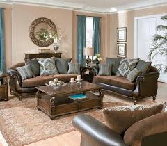 Brown Sofas Blue Pop S And Cream Colored Wall S My Living Room Living Room Decor Brown Couch Brown Living Room Decor Brown And Blue Living Room