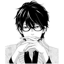 Black And White Anime Boy Cute Pin By The Shadow Alpha0 On Polyvore Anime Glasses Boy Anime Monochrome Anime Guys