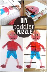 All the activities were developed with participation of experts in the field of children education and include such educational elements as developing of fine motor skills and logic. Diy Toddler Puzzle Made By Sibling Puzzles For Toddlers Toddler Learning Activities Toddler Activities