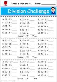 1 or 2 digit multiplication integers worksheets these integers worksheets may be configured for either single or multiple digit horizontal multiplication problems with the numbers being positive, negative or mixed signs. Grade 3 Division Worksheets Free Worksheets Printables