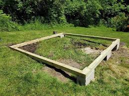 How to build a simple skid foundation of treated 4x4's on. How To Build A Shed Base On Uneven Ground The Hip Horticulturist
