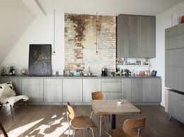 Pick solid wood accessories, like these rustic wood shelves, to give your kitchen a hip parisian cafe. Brick Backsplashes Rustic And Full Of Charm