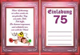Einladungskarten 75 Geburtstag