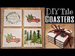 Diy Coasters Make Great Personalized Christmas Gifts Youtube Personalized Christmas Gifts Christmas Coasters Holiday Coasters