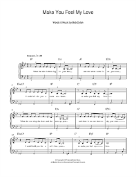 Adele To Make You Feel My Love Piano Chords And Lyrics Make You Feel My Love Sheet Music Adele Beginner Piano Sheet Music Learn Piano Piano Lessons