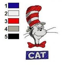 The Cat In The Hat Dr Seuss Embroidery Design Embroidery Designs Seuss Embroidery