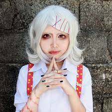 Anime Tokyo Ghoul Juzo Suzuya Juuzou Pure White Heat Resistant Cosplay  Costume Wig + 5 Red Hairpins+wig Cap - Cosplay Costumes - AliExpress