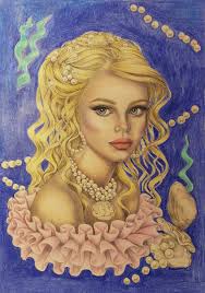 from Huaban , of the artist Tsuaii Media : Polycolor Koh-i-noor , Mona  Lisa, Supracolor soft aquarellé, Uniball blanc