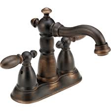 Victorian Venetian Bronze Centerset 2 Handle Watersense Bathroom Sink Faucet Delta With Images Bronze Faucet High Arc Bathroom Faucet