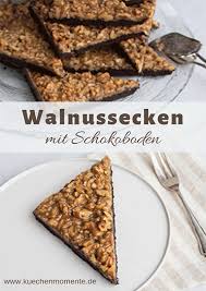 Walnussecken Mit Schokoboden Kuchenmomente Rezept Kuchen Ohne Backen Kochen Und Backen Rezepte Kekse Backen Rezept