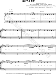 How to tell the difference between a tie and a slur in musical notation, and how ties and slurs are played on the piano. Justin Timberlake Suit Tie Sheet Music Easy Piano In D Major Transposable Download Print Sku Mn0117023