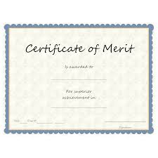 Certificate Of Merit