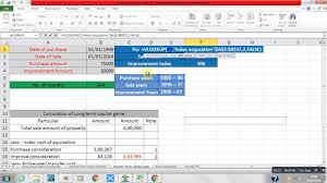 How To Calculate Income From Capital Gain By Using Excel Formula Datedif New Formula