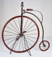 Penny Farthing Big Wheel Bicycle Stand Rare Wood Iron 24 5 Tall Bicycle Stand Bicycle Bike Tire