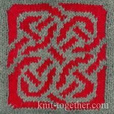 Knit Together Celtic Knot Jacquard Pattern With Needles