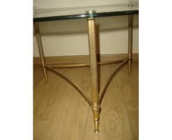 À chiner table basse bois/laiton sur selency. Table Basse Verre Et Laiton Annees 60 Luckyfind