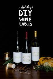 Diy Holiday Wine Labels With Free Downloadable Graphics The Fresh Exchange Diy Wine Labels Wine Label Template Holiday Wine Label