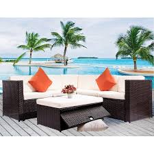 Maybe you would like to learn more about one of these? Kinwell Kinwell Outdoor Patio Furniture 4 Piece Resin Frame Patio Conversation Set With Cushion S Included In The Patio Conversation Sets Department At Lowes Com