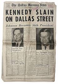 Central standard time in dallas, texas. Jfk Assassination Newspaper Dallas Morning News Ebay