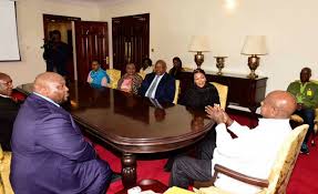 Ramaphosa engaged with the south african national editor's forum (sanef) this past week where a with south africa's lockdown nearing almost a year, president cyril ramaphosa is set to address. Museveni Meets Ramaphosa S Son After Dowry Talks With Family Allafrica Com