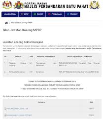 Find your desired kerja kosong in batu pahat below. Jawatan Kosong Kerajaan Di Majlis Perbandaran Batu Pahat 5 Februari 2018 Appjawatan Malaysia