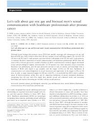 @ oracle wn d eyez meet once, it cld b a mistake d 2nd time, a coincidence, bros, abeg d 3rd tyme na arrangee. Pdf Let S Talk About Gay Sex Gay And Bisexual Men S Sexual Communication With Healthcare Professionals After Prostate Cancer Jane Ussher And Duncan Rose Academia Edu