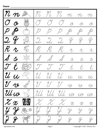 Guide your kids through the . Cursive Uppercase And Lowercase Letter Tracing Worksheets Cursive Writing Worksheets Cursive Handwriting Worksheets Letter Tracing Worksheets
