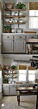 Open Shelves Inspiring Farmhouse Kitchen Design Decor Ideas Rustic Kitchen Kitchen Decor Kitchen Design Decor