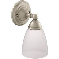Shower w/ seat in owner. Moen Part Yb2261bn Moen Brantford 5 28 In 1 Light Brushed Nickel Wall Sconce Vanity Lighting Home Depot Pro