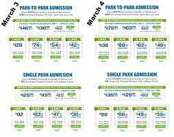 Universal S Online Ticket Prices Increased As Of March 4 2014 Most Notably A 2 Universal Islands Of Adventure Universal Studios Florida Islands Of Adventure